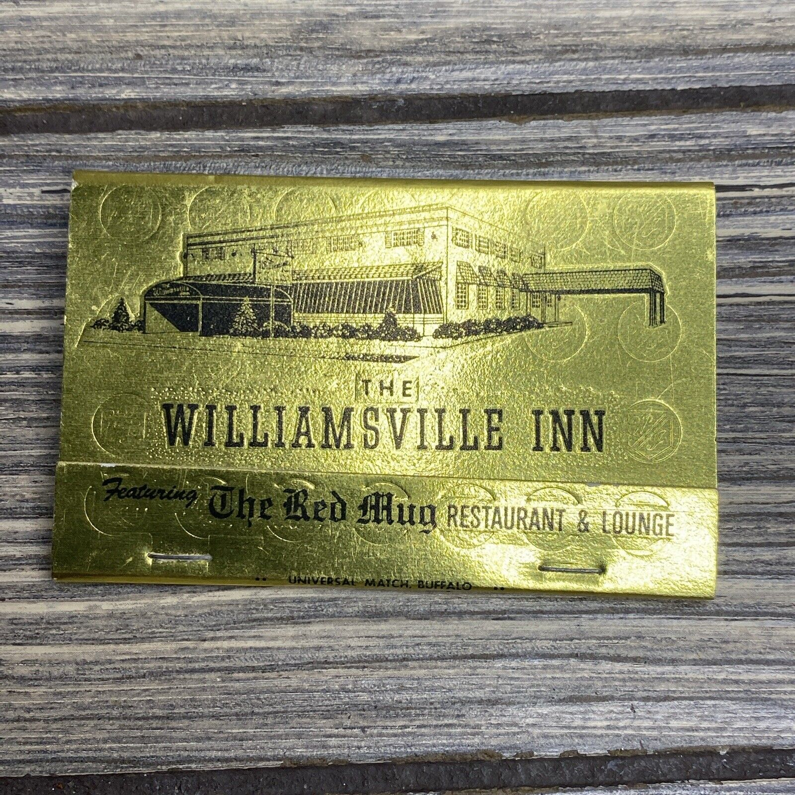 Vintage Matchbook The Williamsville Inn The Red Mug Restaurant Gold Cover 
