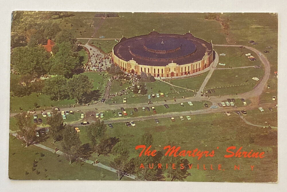Vintage 1960s Postcard, Aerial View of The Martyrs\' Shrine, Auriesville New York