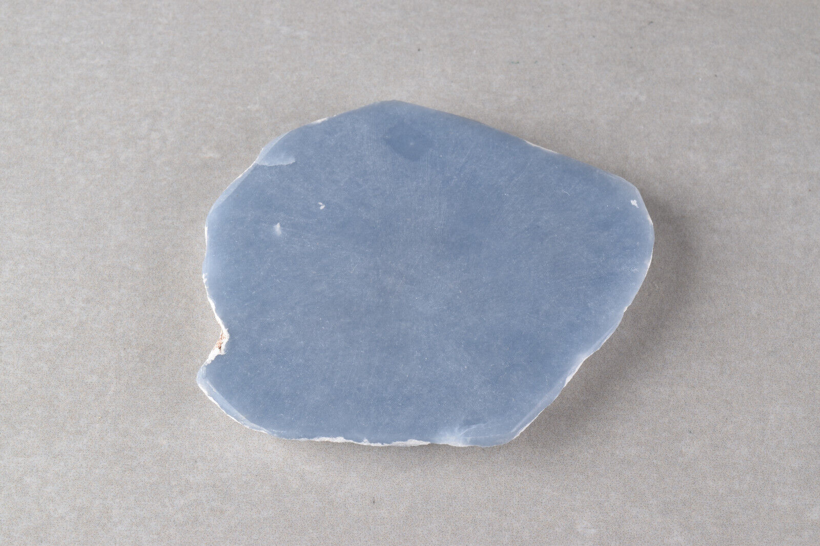 Angelite Slice / Charging Plate from Peru  7.7 cm  # 17261