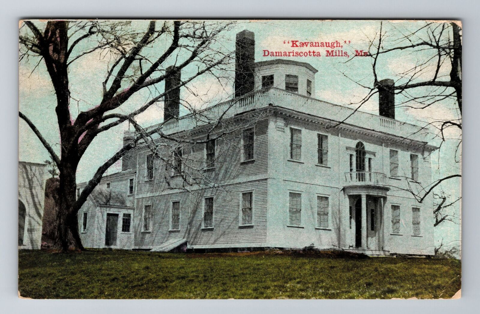 Damariscotta Mills ME-Maine, Kavanaugh House, Antique Vintage Souvenir Postcard