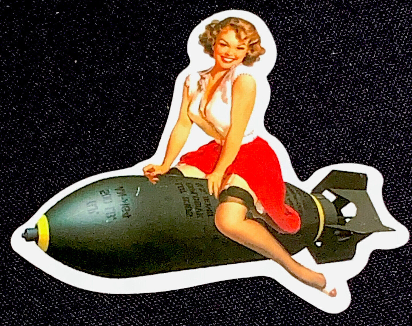 SEXY PINUP GIRL STICKER ✨💋🍒👄🍒💋✨2 3/4” X  2 1/4”✨VERY CUTE❤️‍🔥✨AWESOME✨