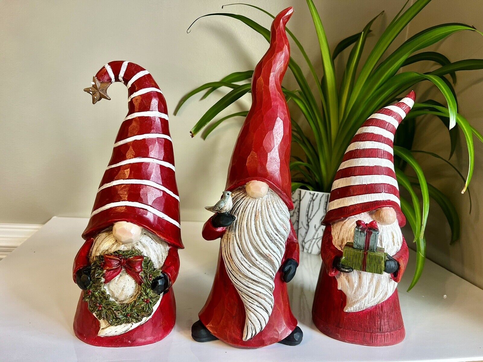 Christmas Gnome Set Of 3 Gnome Fun Gift For Home Decoration. 12- 16 In. Holiday