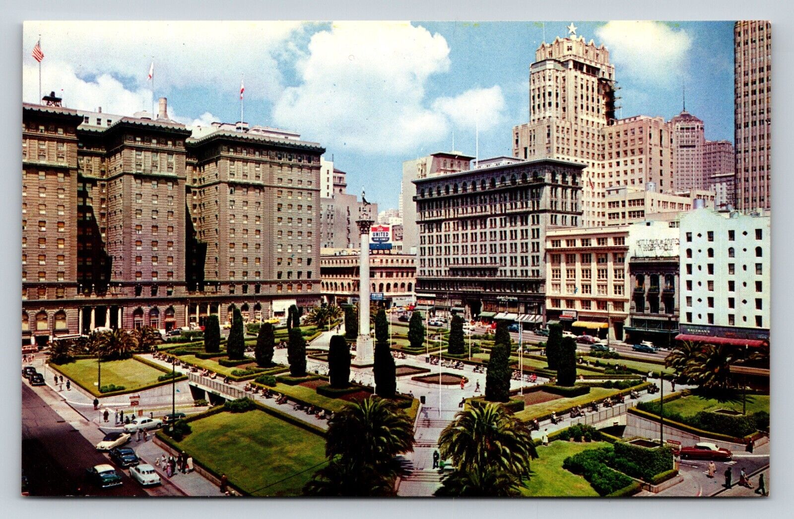 Union Square San Francisco CA George Dewey Monument VINTAGE Postcard