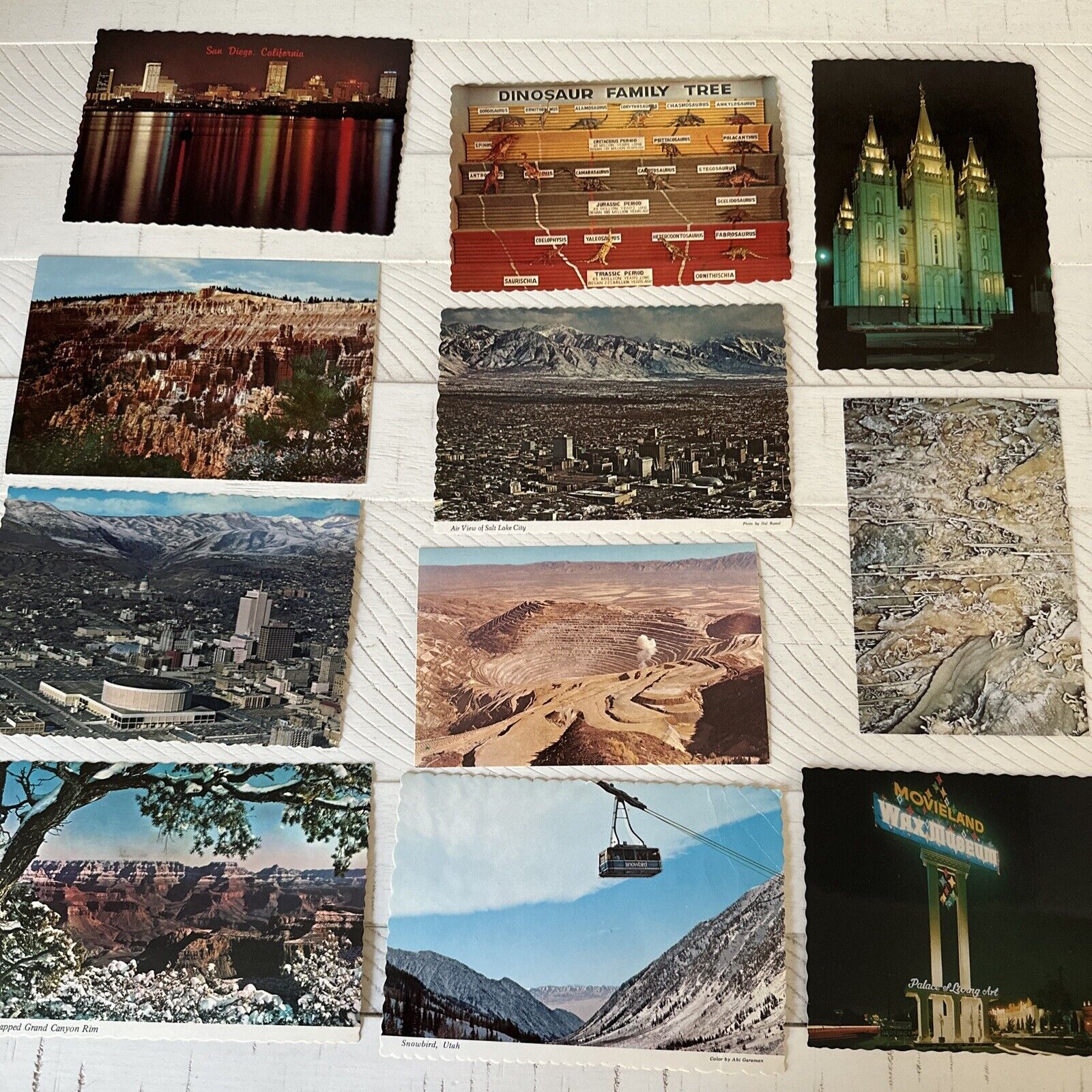 Lot of 11 Vintage Postcards San Diego Grand Canyon Salt Late City Movieland Wax