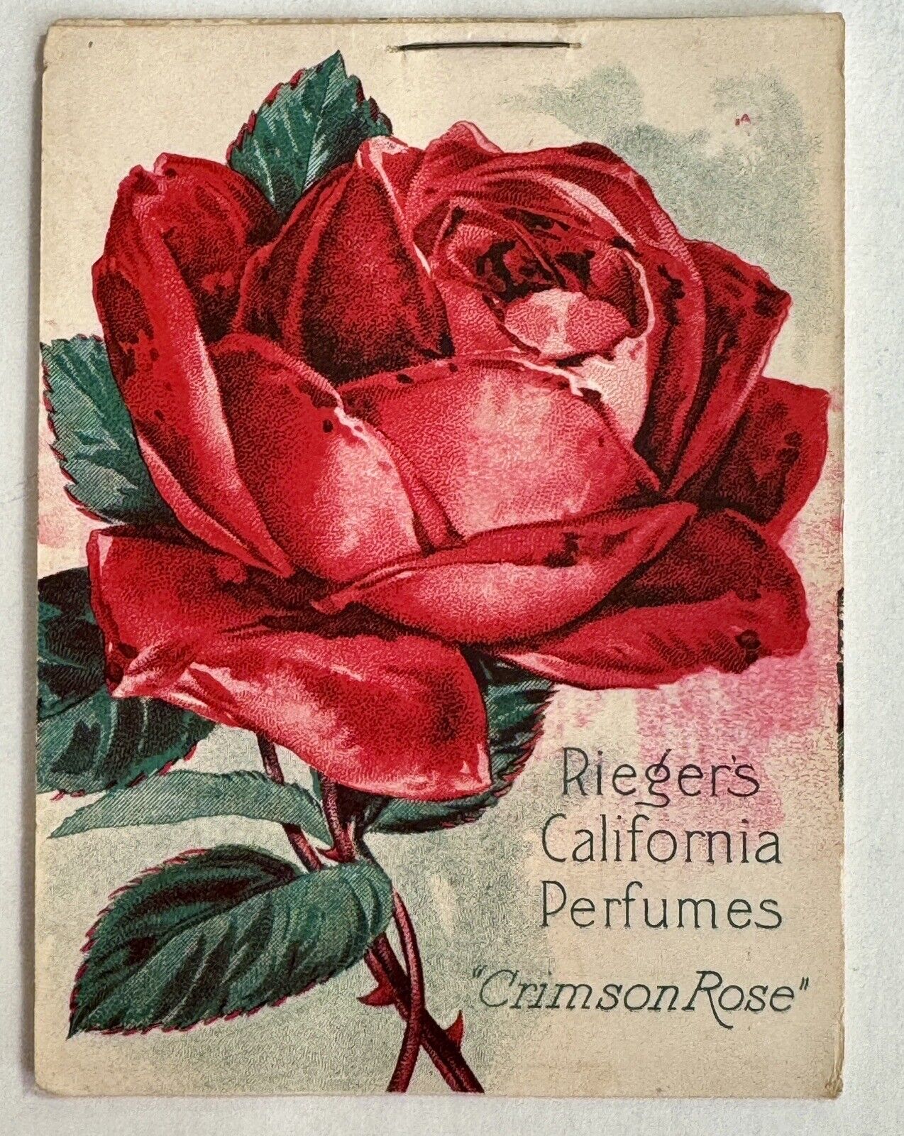 1902 Calendar Reigers California Perfumes Rose Cover  Marlboro NY CR Gordon Blot