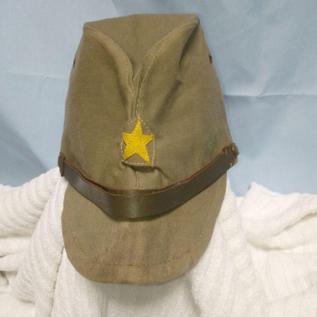 Former Japanese army original cap with insignia for summer WWⅡ IJA IJN military