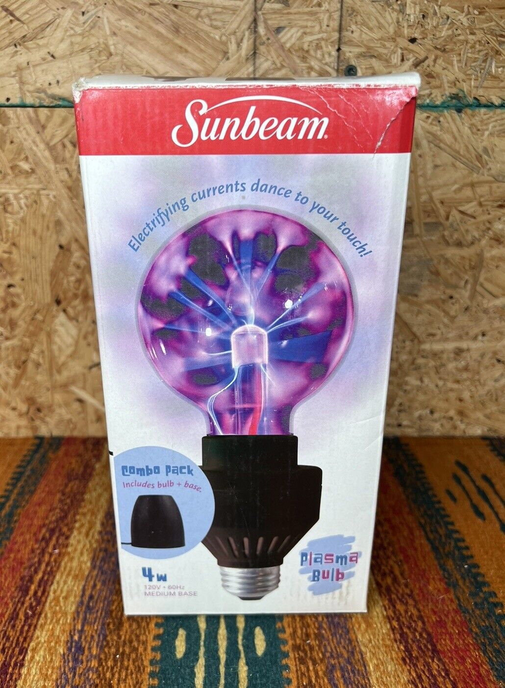 Sunbeam Plasma Bulb With Base Electrifying Currents Dance To Touch 4W