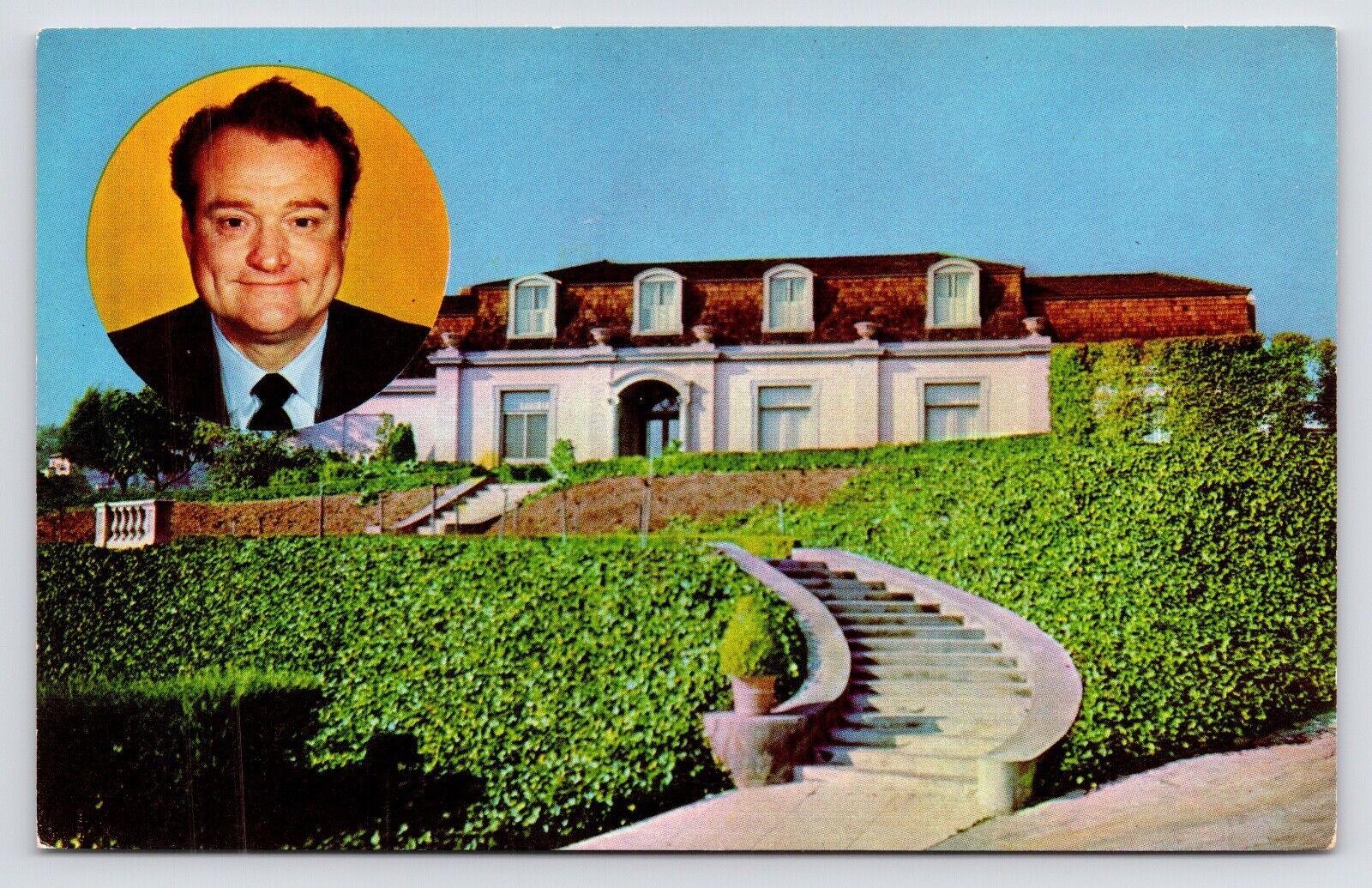 c1950s~Beverly Hills California CA~Red Skelton's Home~Radio Host~VTG Postcard