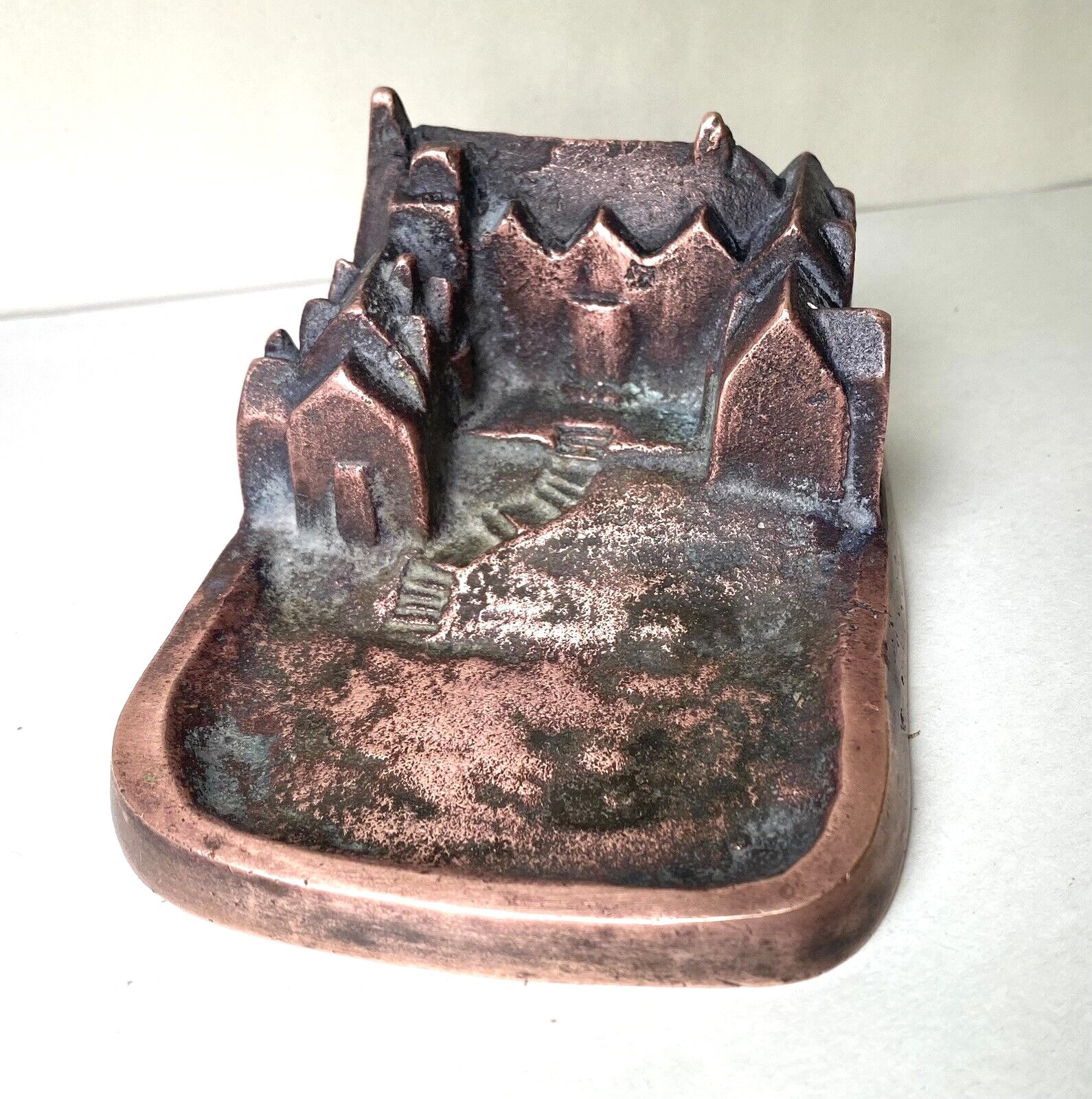 Vintage UC Berkeley Bowles Hall Copper Paperweight Ashtray Dish Class of 1933