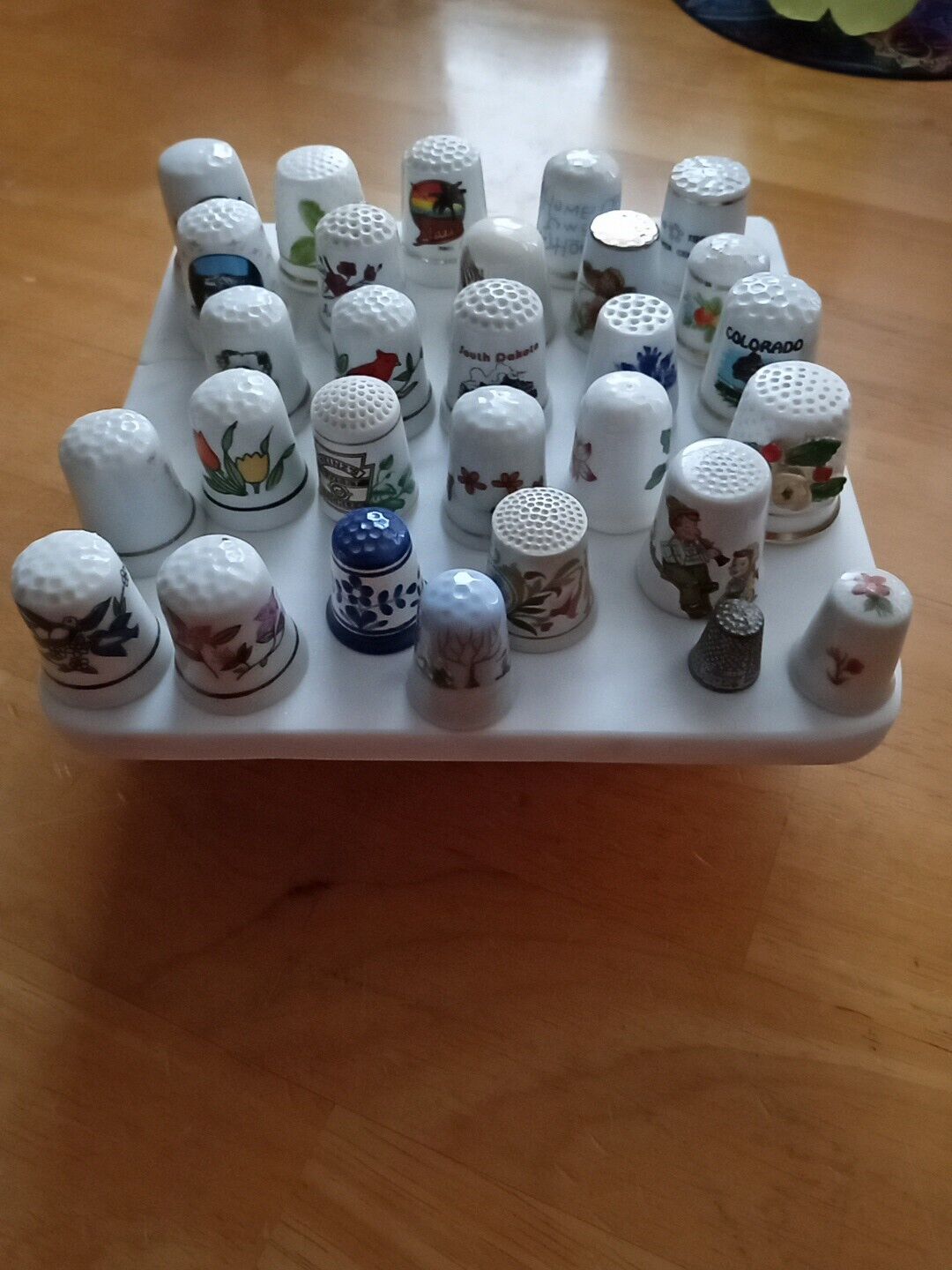 Vintage Lot of 29 Assorted Collectible Sewing Thimbles.  All Different.