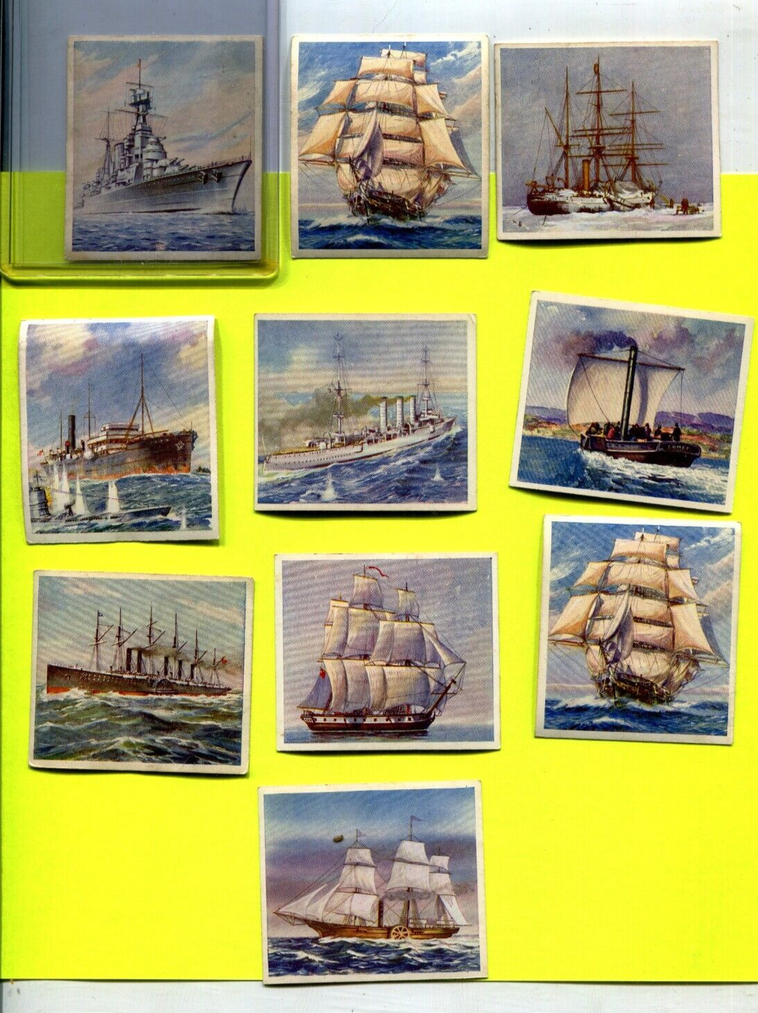 1938 GODFREY PHILLIPS CIGARETTES SHIPS THAT HAVE MADE HISTORY 10 TOBACCO CARDS