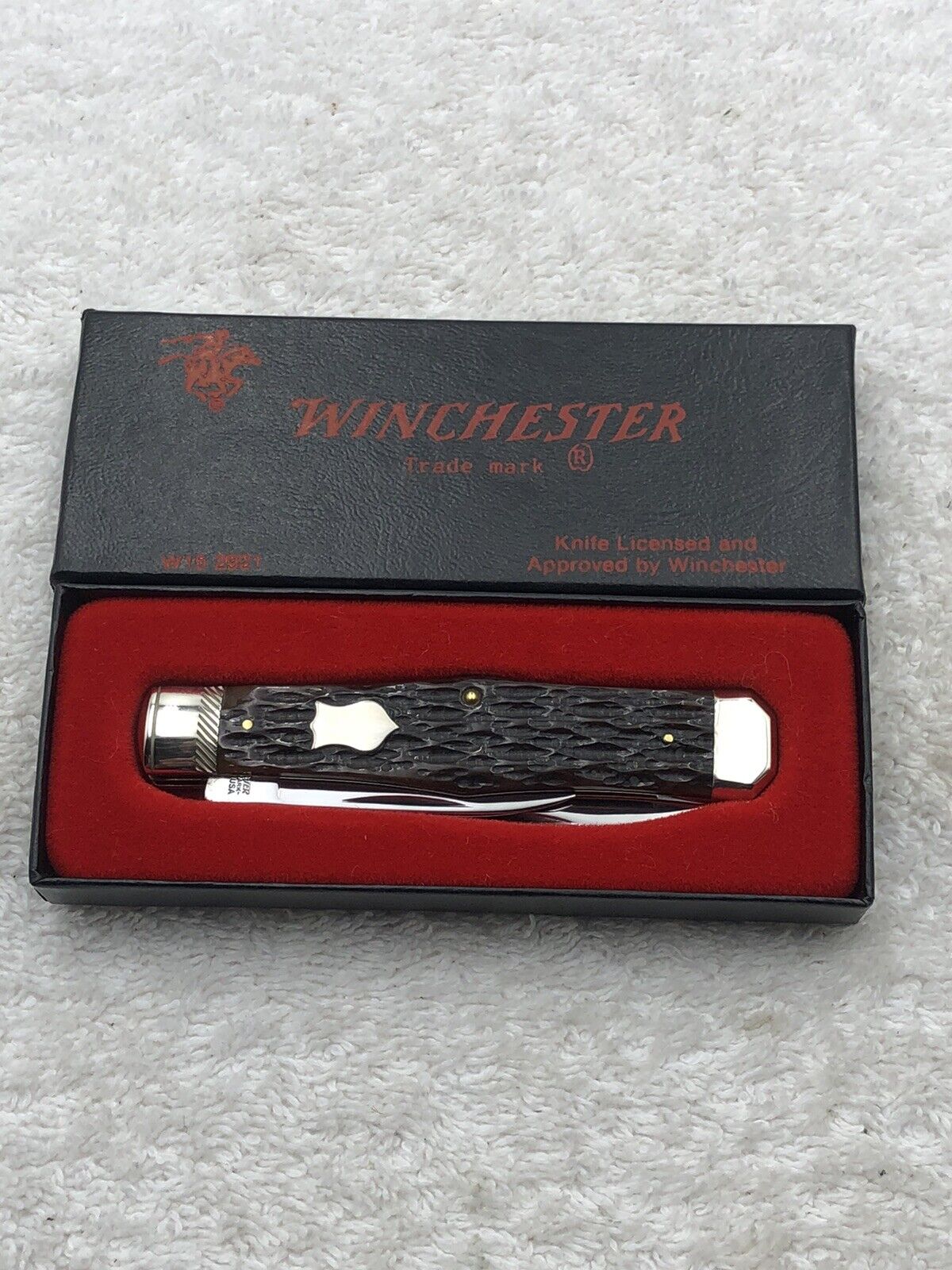 Winchester Trade Mark Vintage 1987 W15 2921 Coffin Jack 2 Blade NIB USA