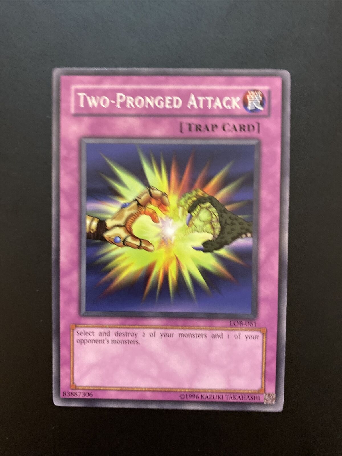 Yu-Gi-Oh Two-Pronged Attack Lob-061 Rare Near Mint