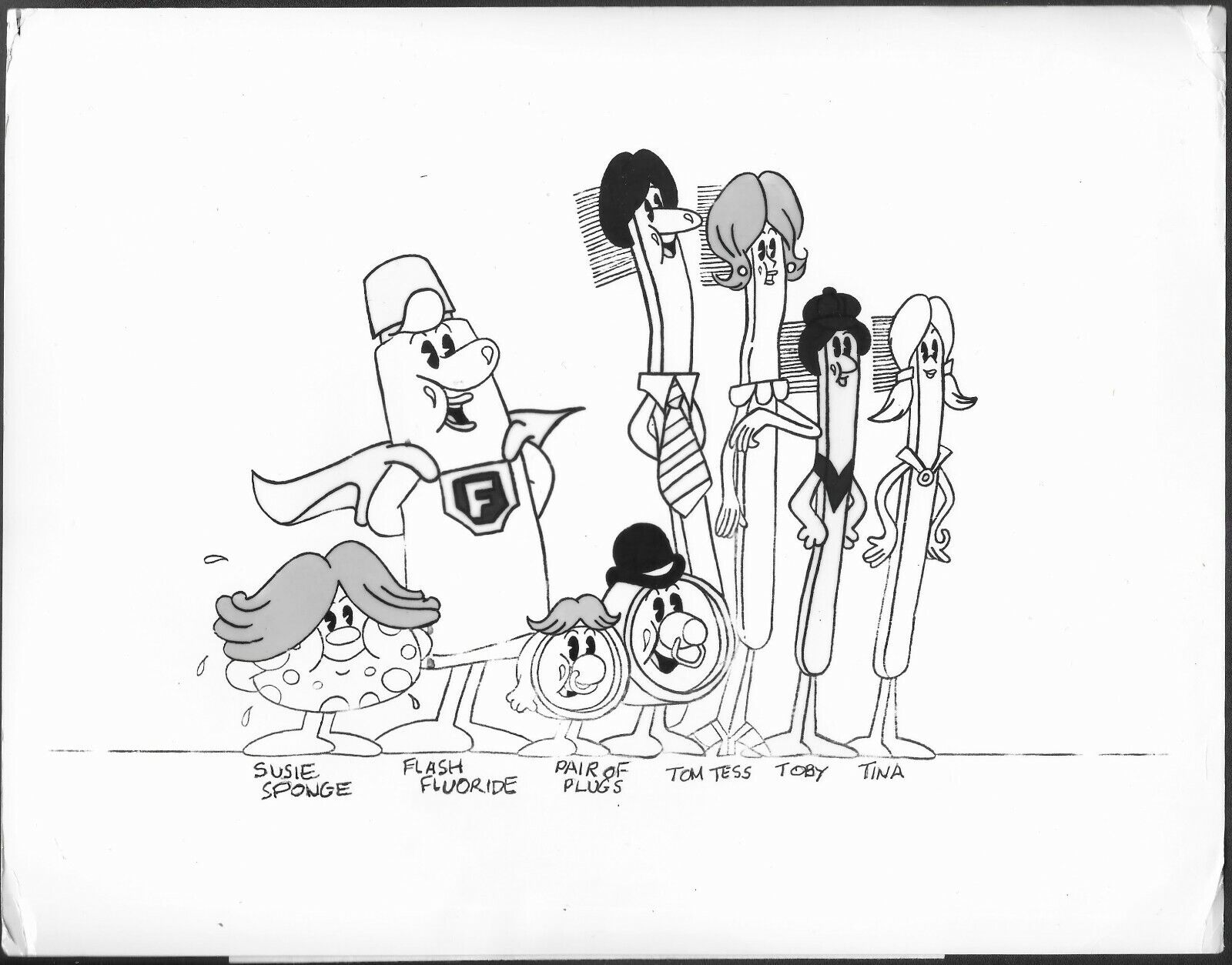 Animation Captain Kangaroo 1970s Original TV Promo Photo Toothbrush Family 
