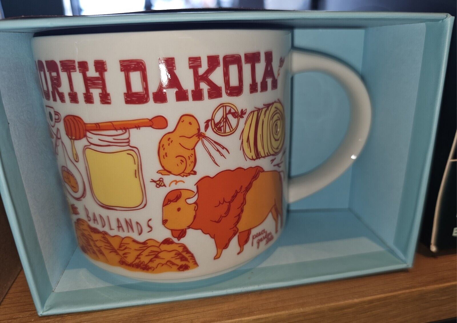 New Starbucks North Dakota Been There Series 14 Oz Ceramic Coffee Mug Cup 