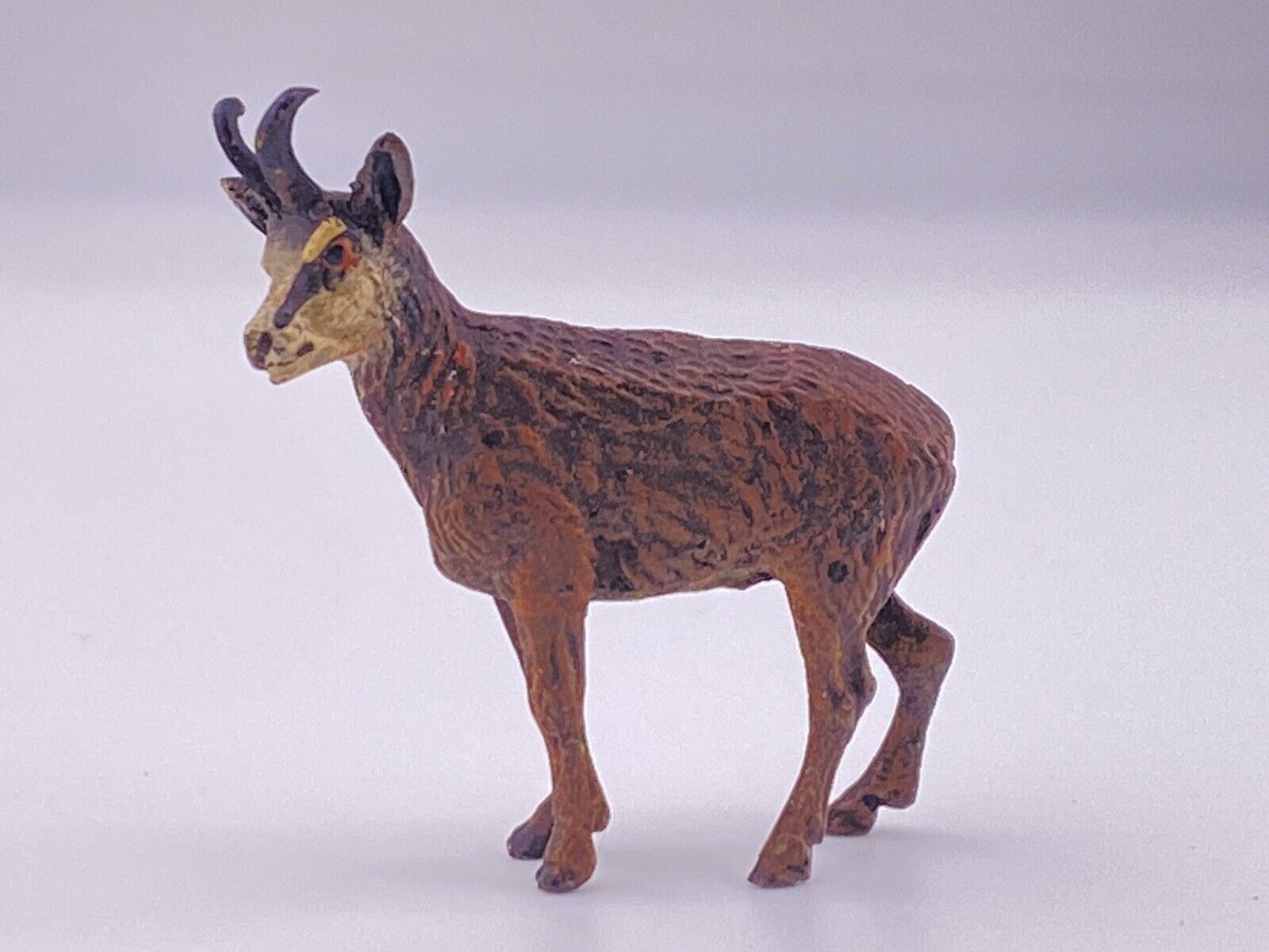 Beautiful Antique Austrian Vienna Cold Painted Bronze Antelope
