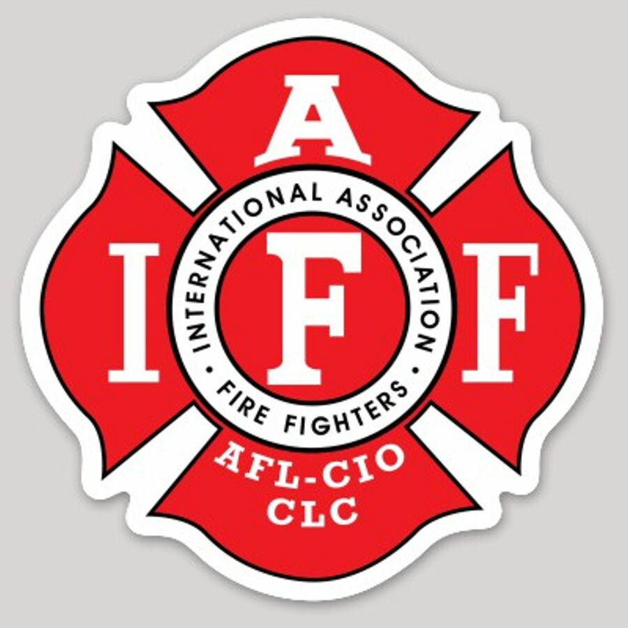 4 Inch 3M-Reflective IAFF White On Red Firefighter Maltese Sticker Decal