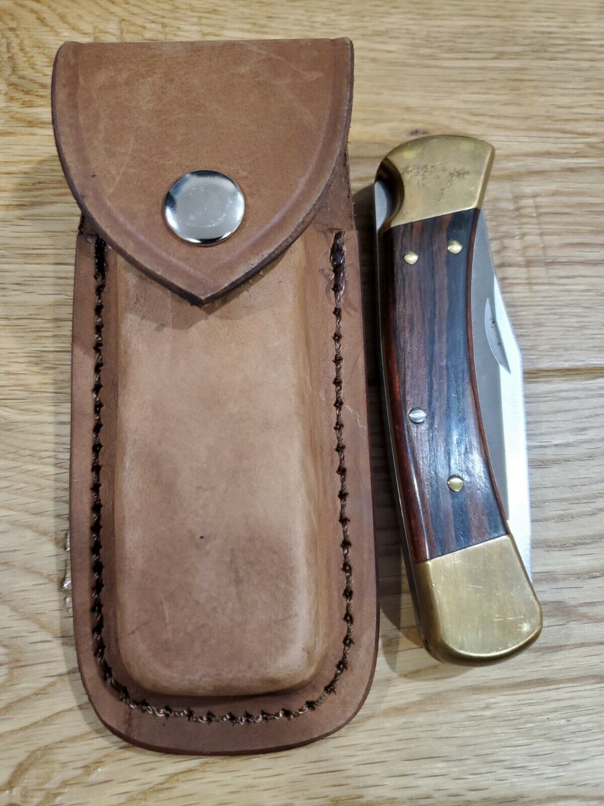 Rustic Distressed brown leather sheath for Buck 110 or  Schrade LB7