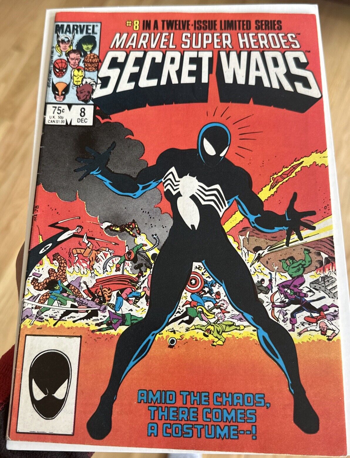 💎 Marvel Super-Heroes Secret Wars #8 (1984, Marvel) VF/NM 1st black Spider-Man