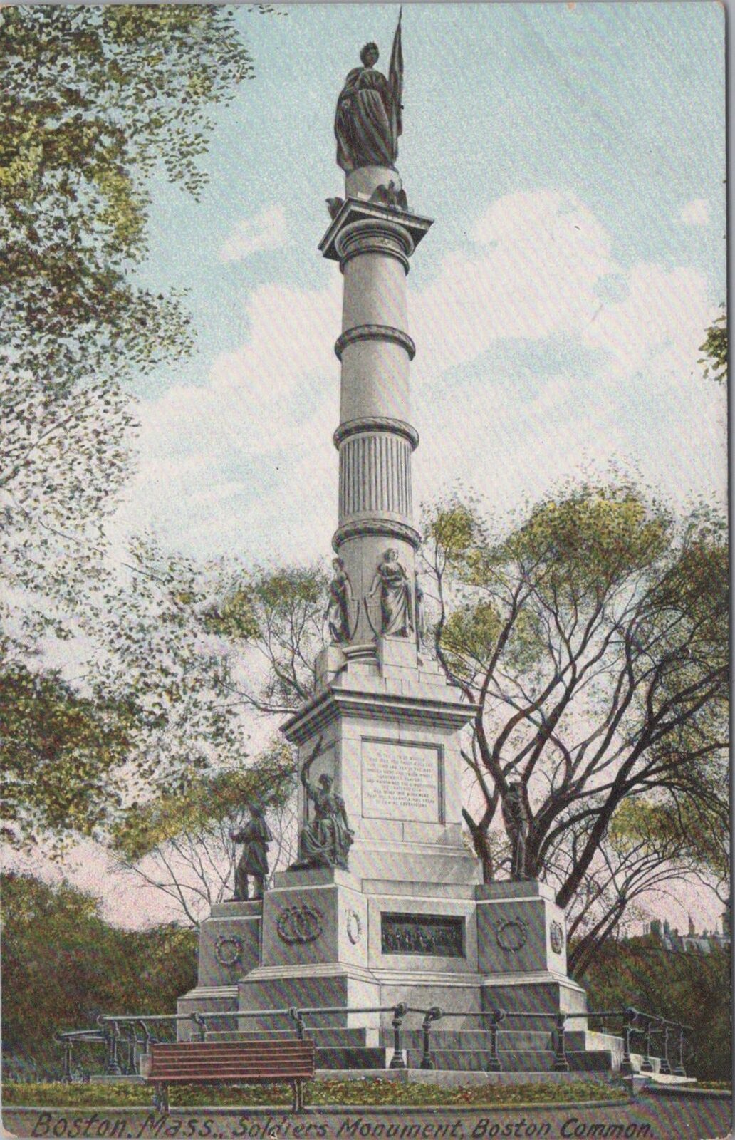 Soldiers\' Monument Boston Common Unposted Postcard