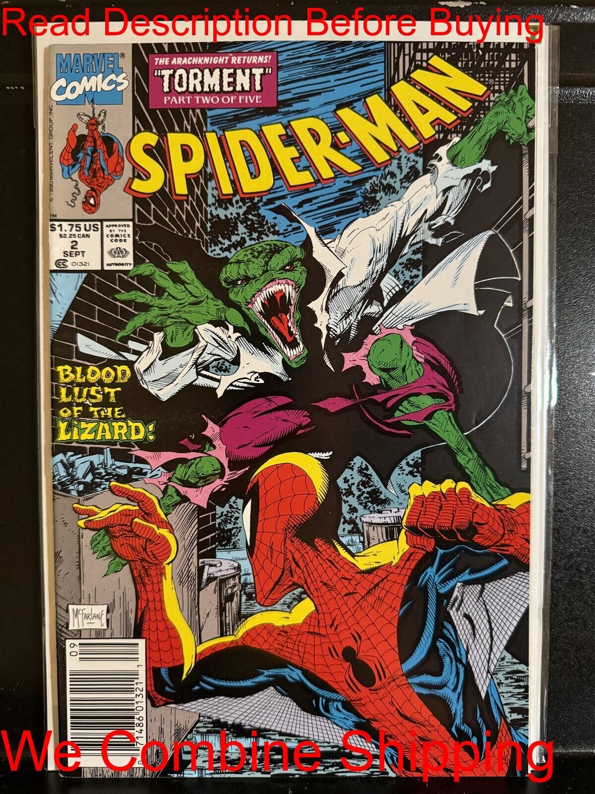 BARGAIN BOOKS ($5 MIN PURCHASE) Spider-Man #2 (1990 Marvel) Free Combine Ship