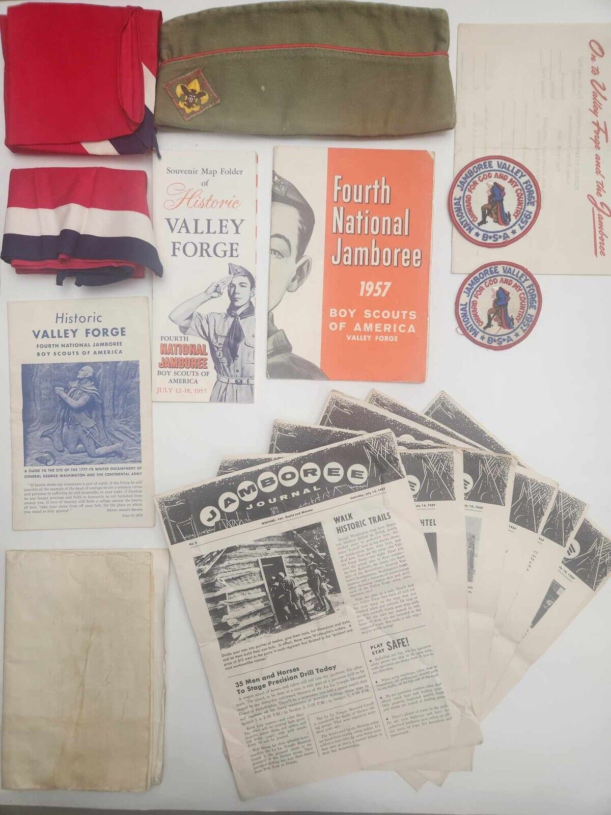 Vintage 1957 Fourth National Jamboree Boy Scouts Of America Valley Forge Lot