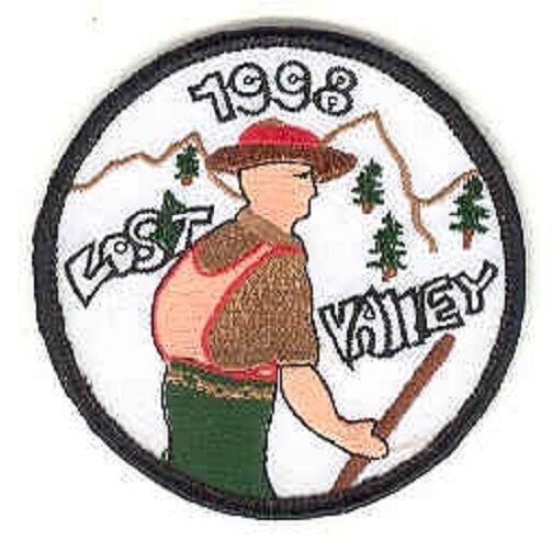 BSA OCC Lost Valley Scout Reservation SSRLV patch - twill ribbing slants right