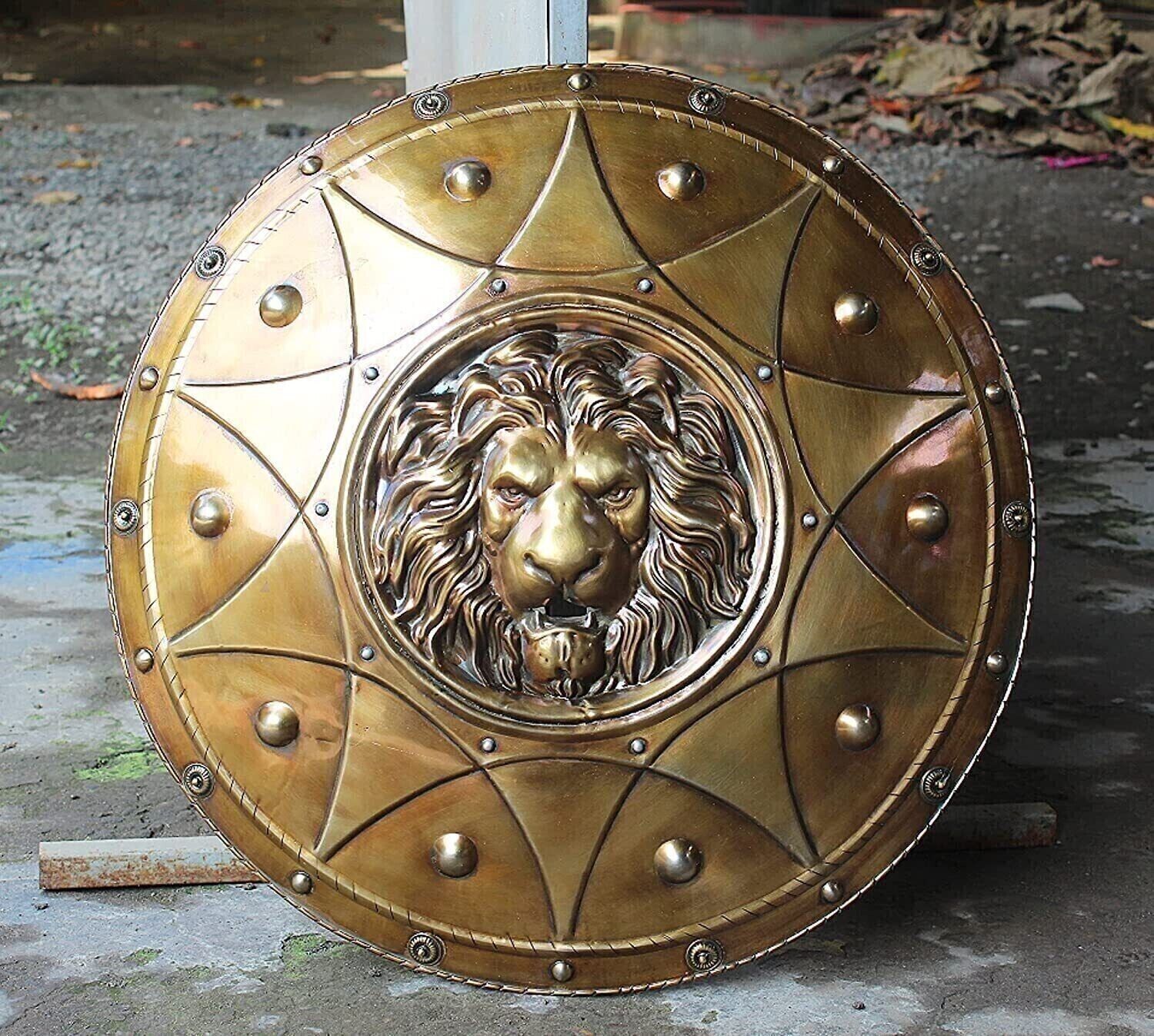 Halloween Handcrafted Antique Troy Trojan War Shield Ancient Greek Shield