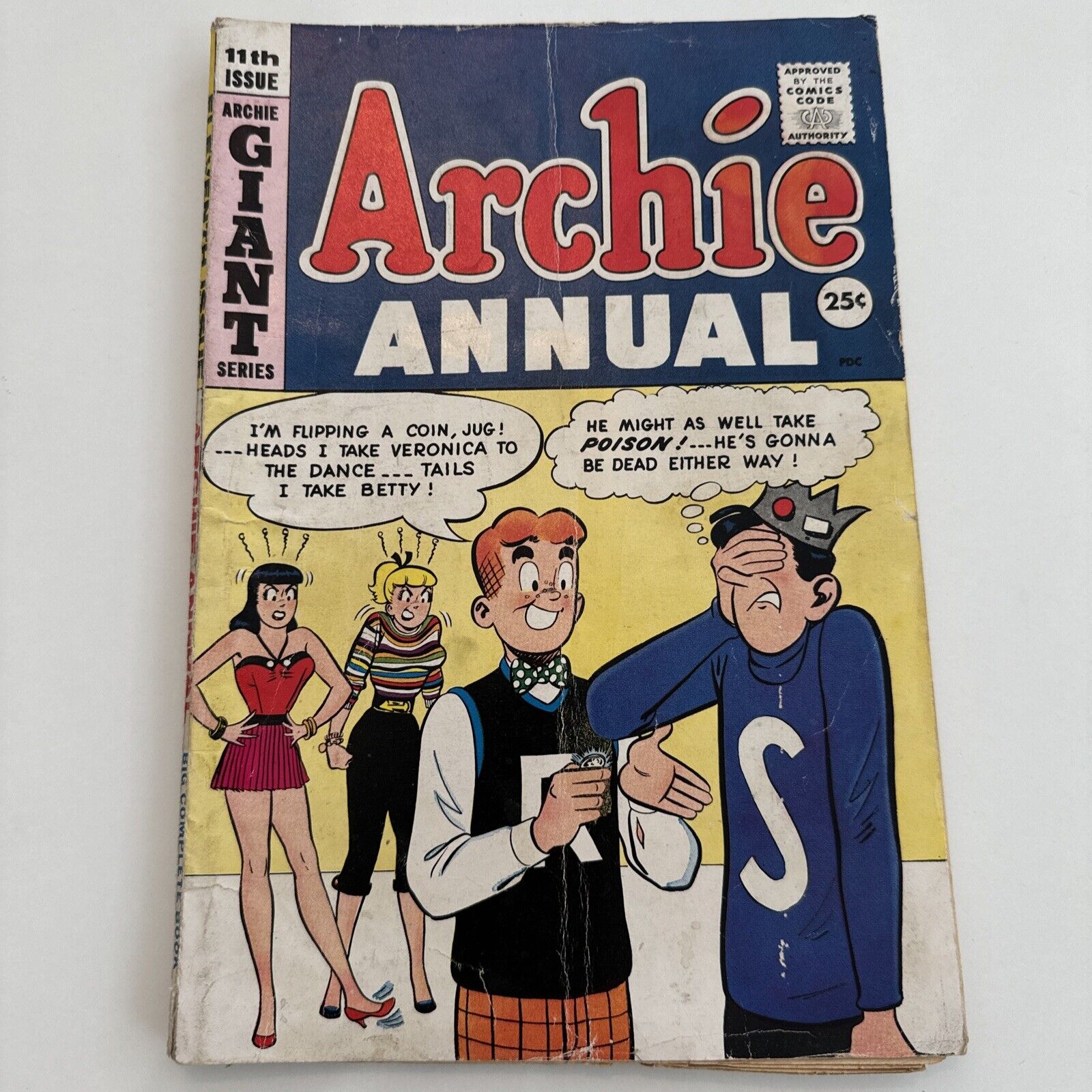 ARCHIE COMICS ANNUAL # 11 | Silver Age 1959 Betty & Veronica | Good Girl | VG-
