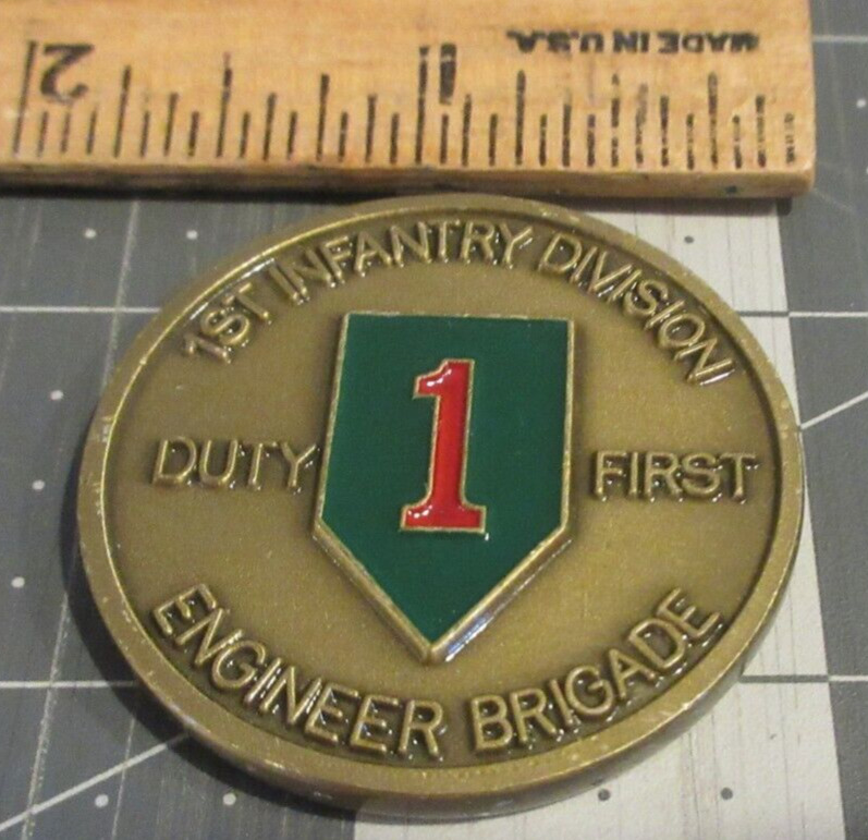 1ST Infantry Division Engineer Brigade SAPPERS ATTACK US ARMY Challenge Coin