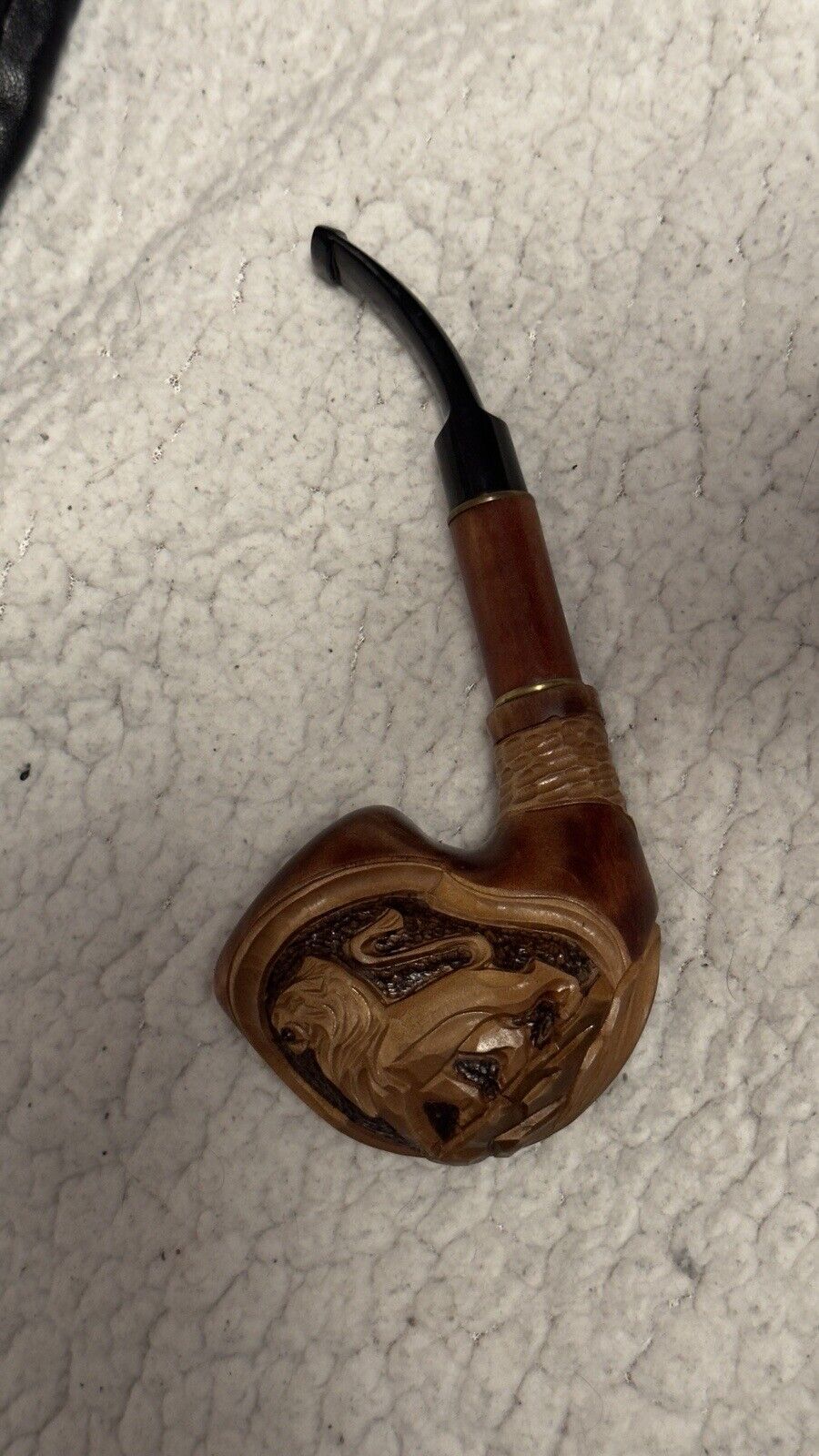 Ukrainian Tobacco Pipe (Custom Lion Of Judah Carved Design, Extremely Rare)