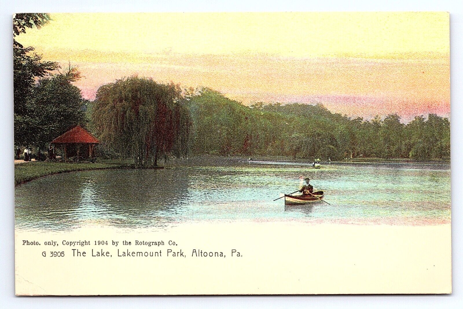 Postcard The Lake at Lakemount Park Altoona Pennsylvania PA Rotograph Co