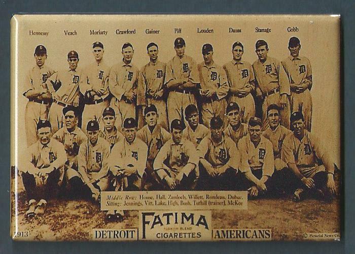 1913 DETROIT AMERICANS *2X3 MAGNET* TEAM BASEBALL TY COBB CARD PLAYERS TIGERS603