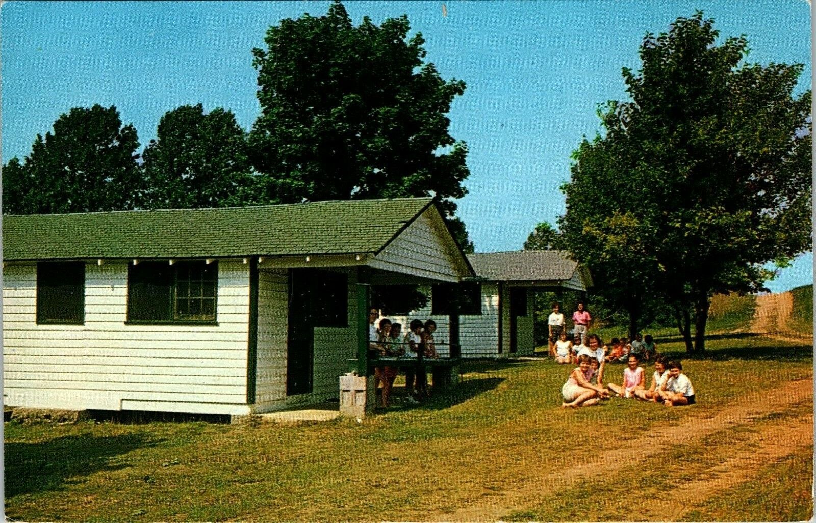 Spring City Pennsylvania PA Camp Innabah Girls Cabins Postcard