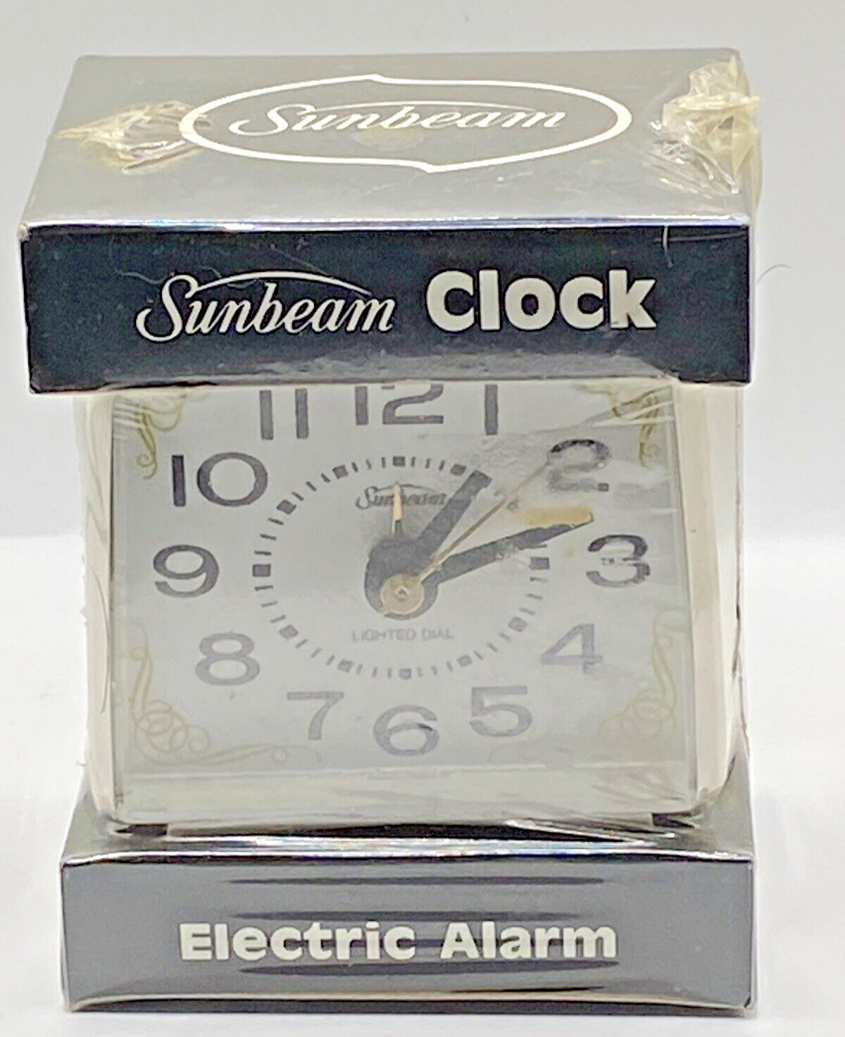 Vtg Sunbeam Electric Alarm Clock White Lighted Dial 880-1451 Made In USA NOS