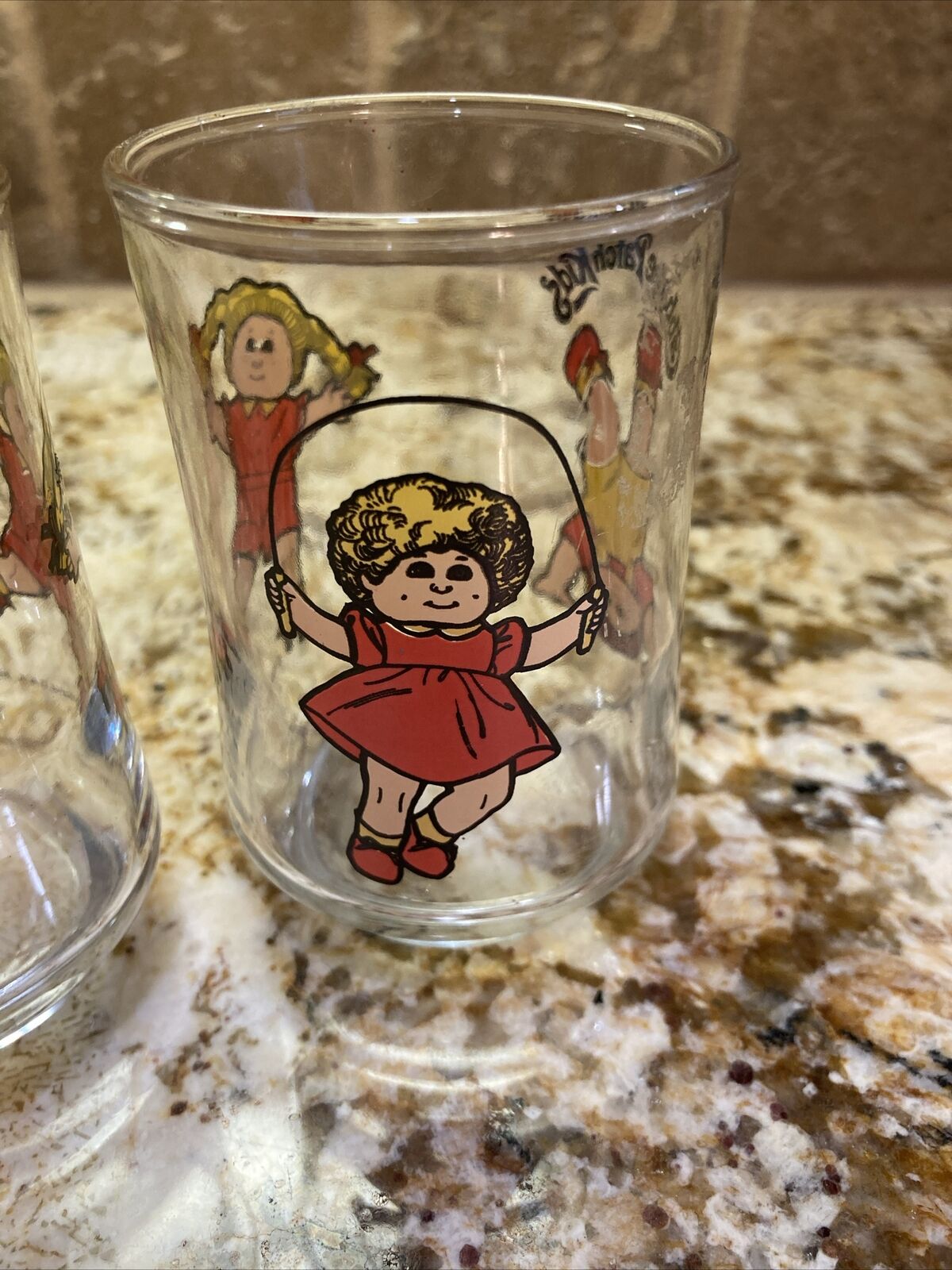 3 Vintage Cabbage Patch Kids Juice Glasses From 1984 Absolutely Adorable