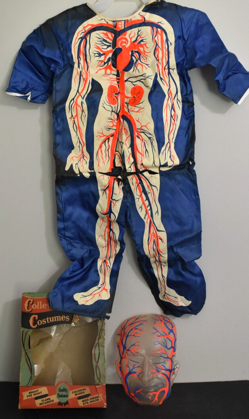 Vintage 60\'s Collegeville Costumes Visible Man Size Small #299 Halloween W/Box