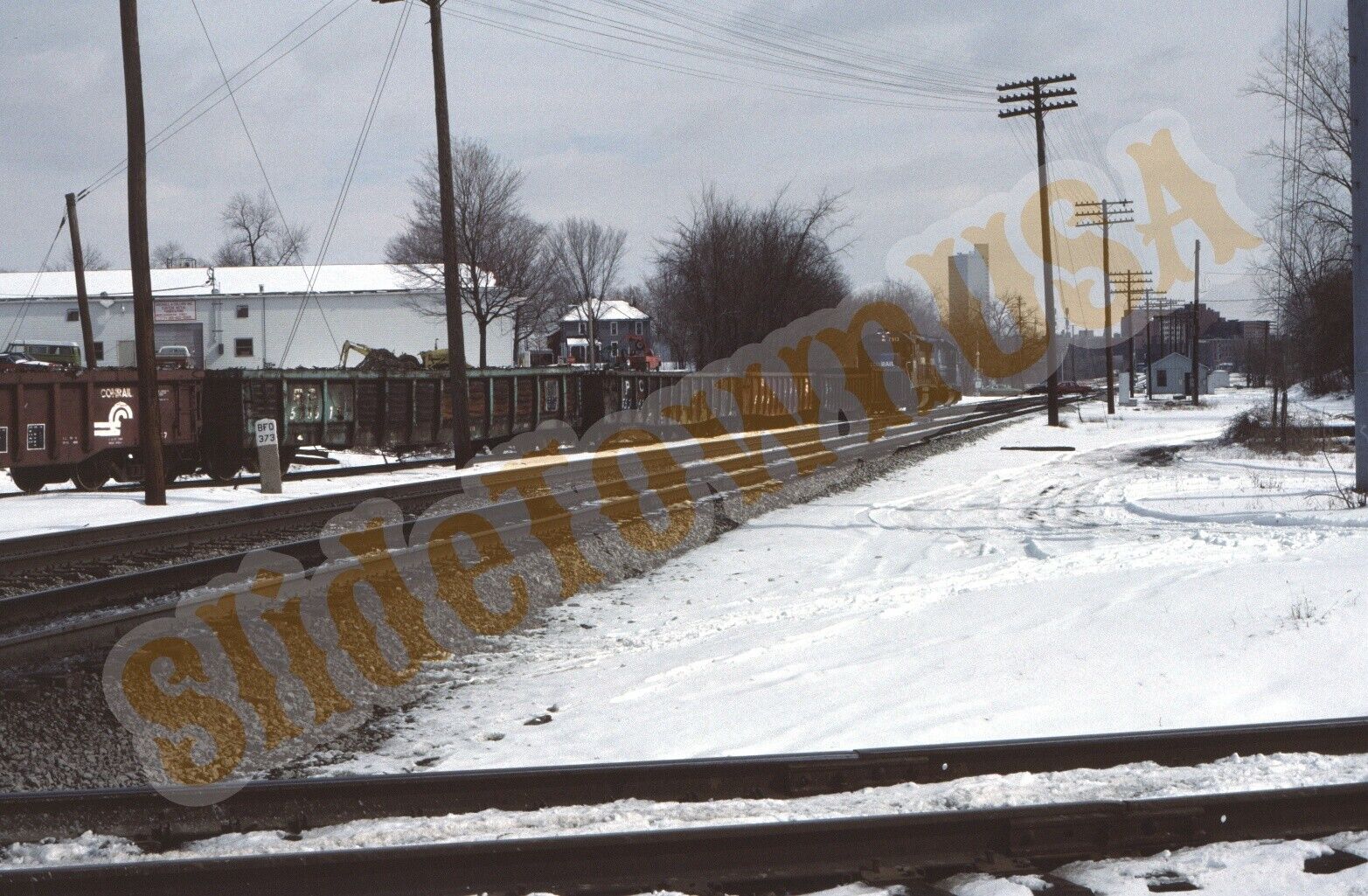 Vtg 1986 Train Slide 7913 CR Conrail Engine X2D156