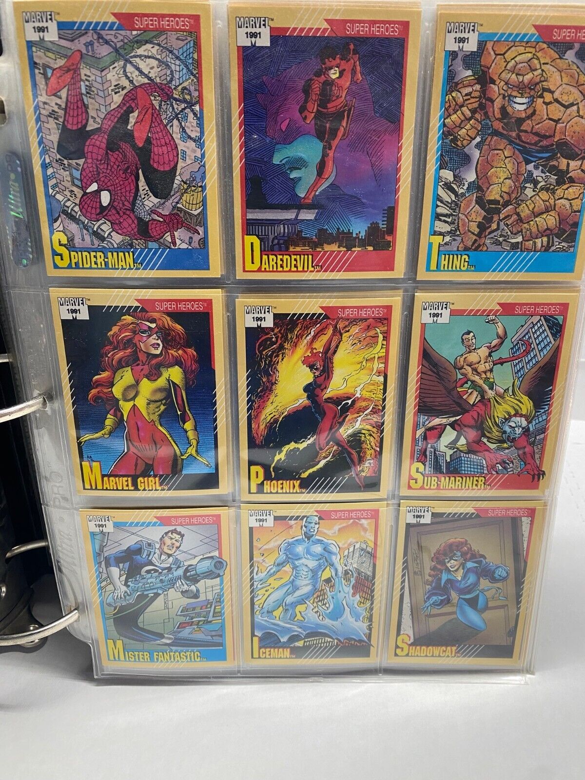 Lot of 500+ Vintage Marvel Trading Cards From 91\'-93\' Excellent Condition