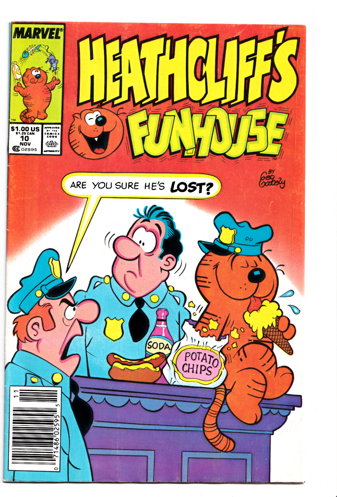 Heathcliff’s Funhouse #10 Newsstand Edition 1988 Marvel Comics