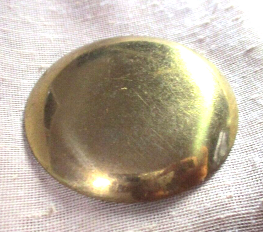 XXL OOAK BEAUTIFUL ANTIQUE HIGHLY POLISHED SHINY BRASS BUTTON - BIG 2 INCHES