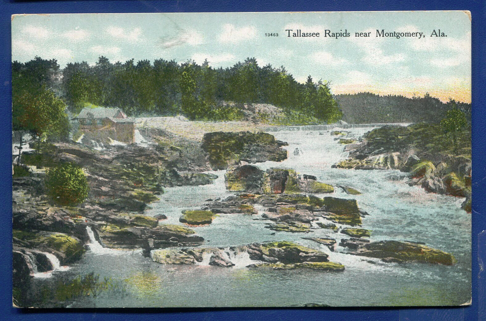 Tallassee Rapids Montgomery Alabama Tallapoosa River Postcard B405