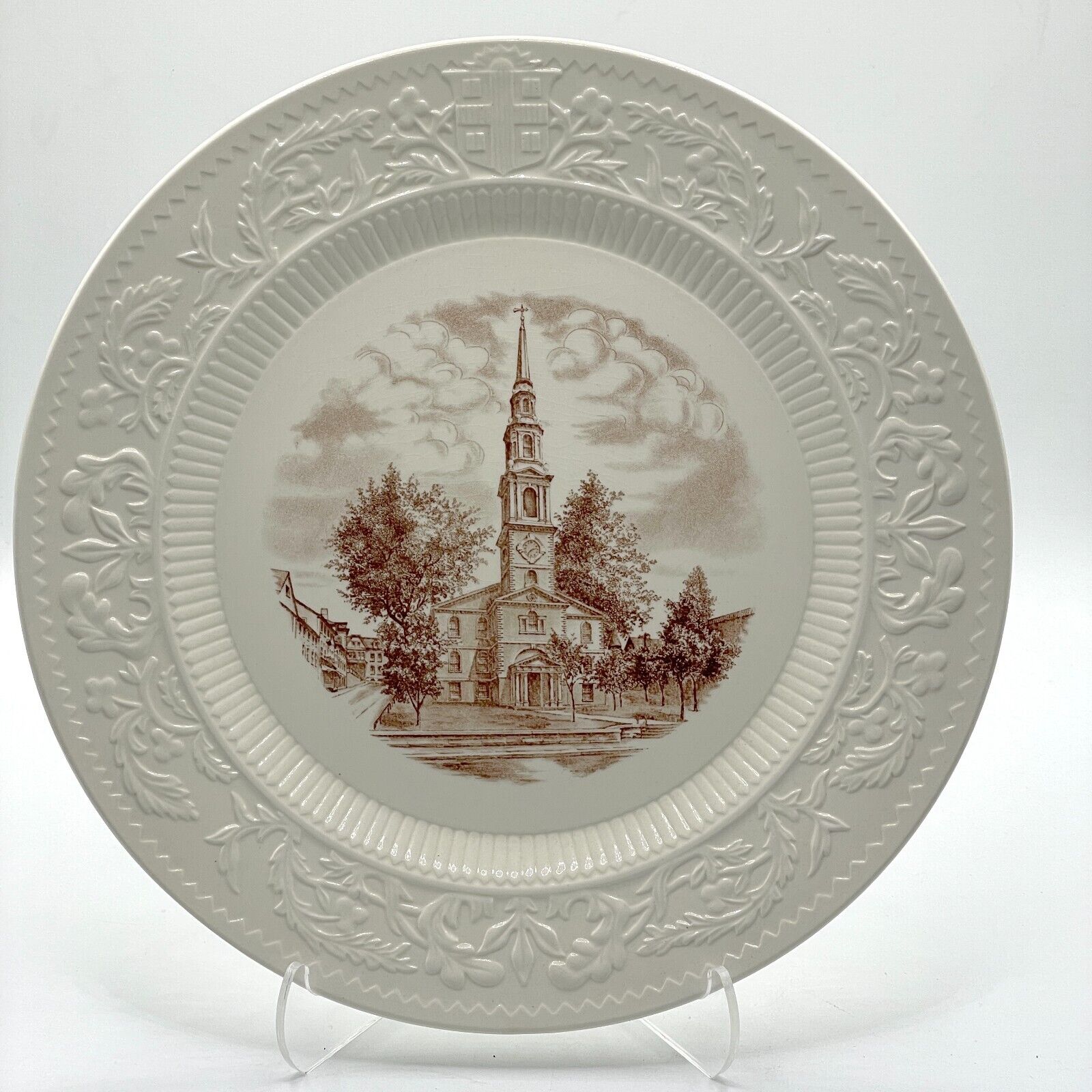 Vintage Wedgwood Brown University First Baptist Church 1930s Collectable Plate 1