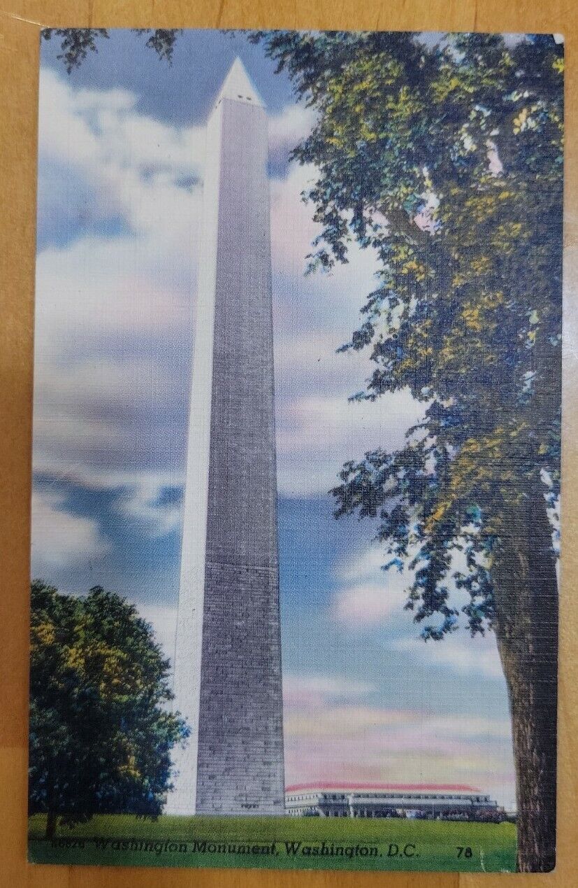 WASHINGTON MONUMENT, WASHINGTON D.C. - 1930-1945 POSTCARD
