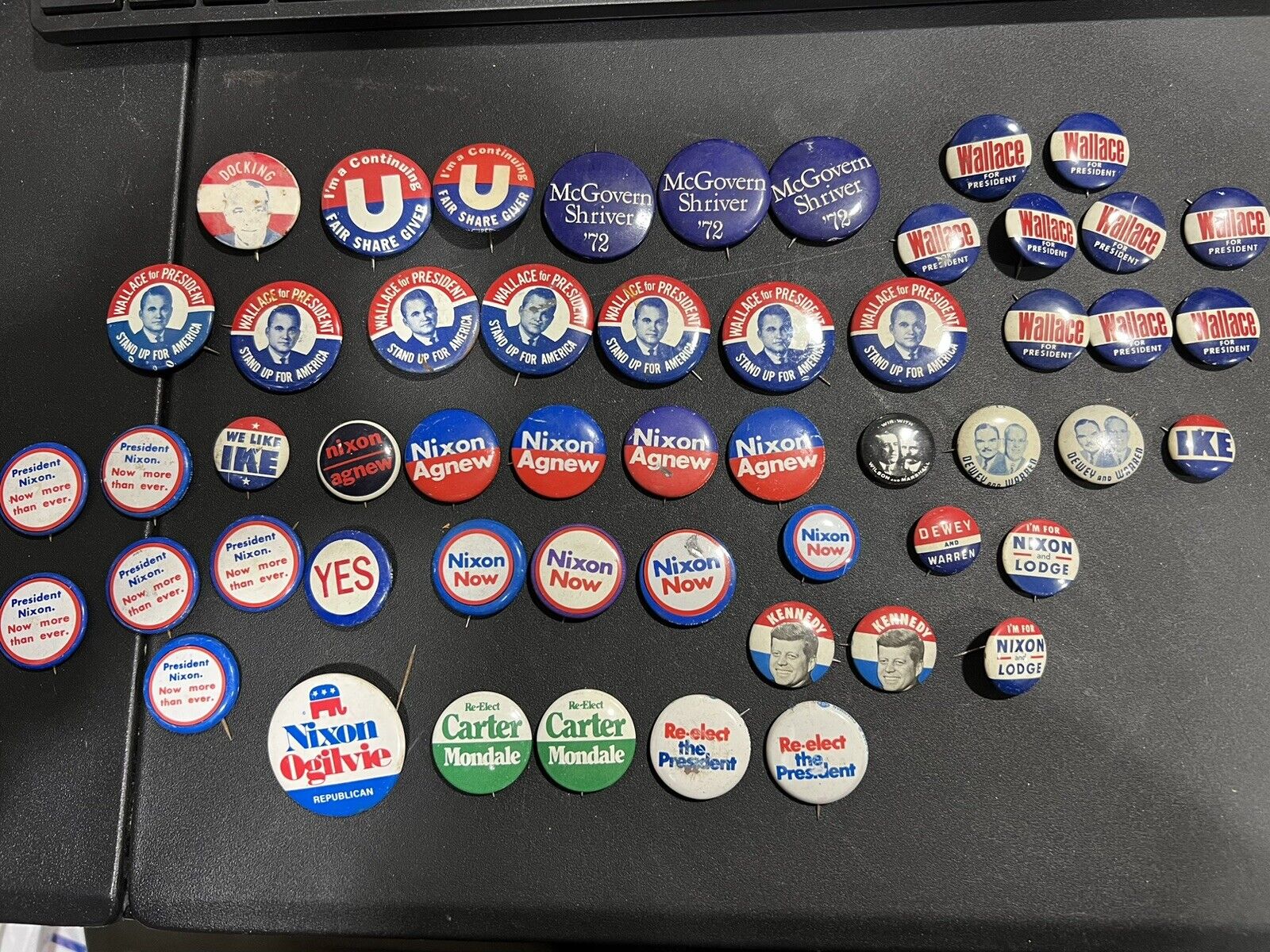 President Campaign Pin Button Political Lot Of 53 Massive Group Lot Vintage