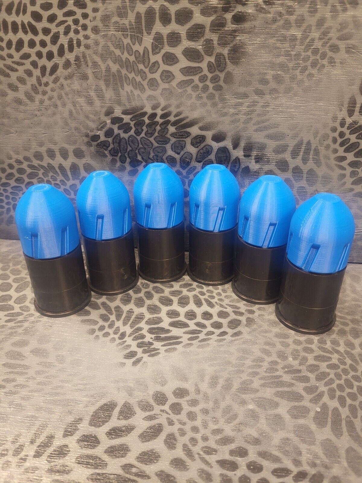 37mm training projectile complete kit. 6 pack blue