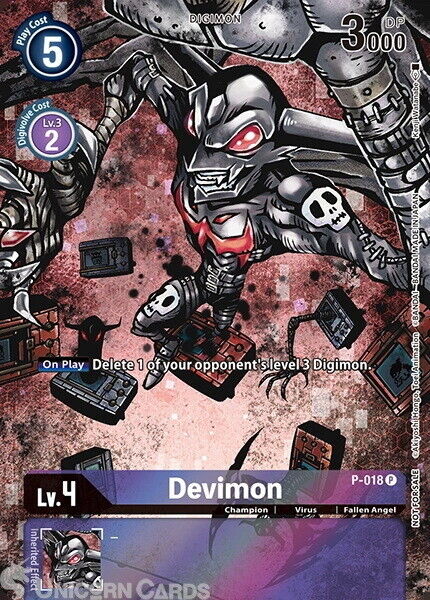 P-018 Devimon Promo Alternative Art Mint Digimon Card