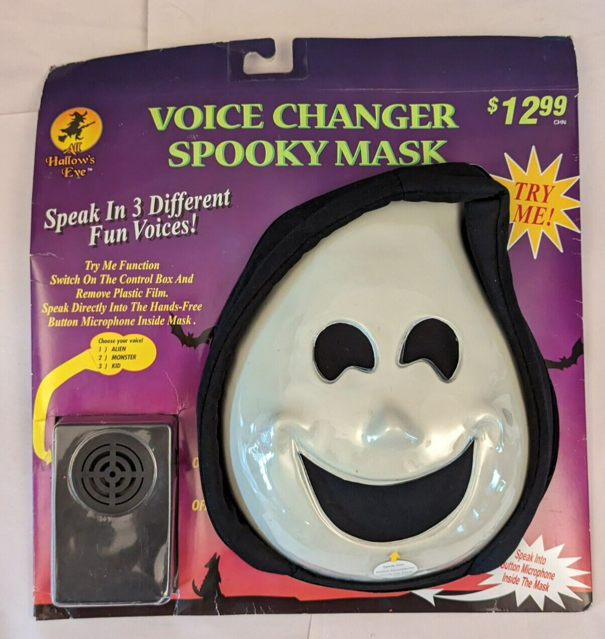 All Hallow\'s Eve Spooky Mask Voice Changer vintage