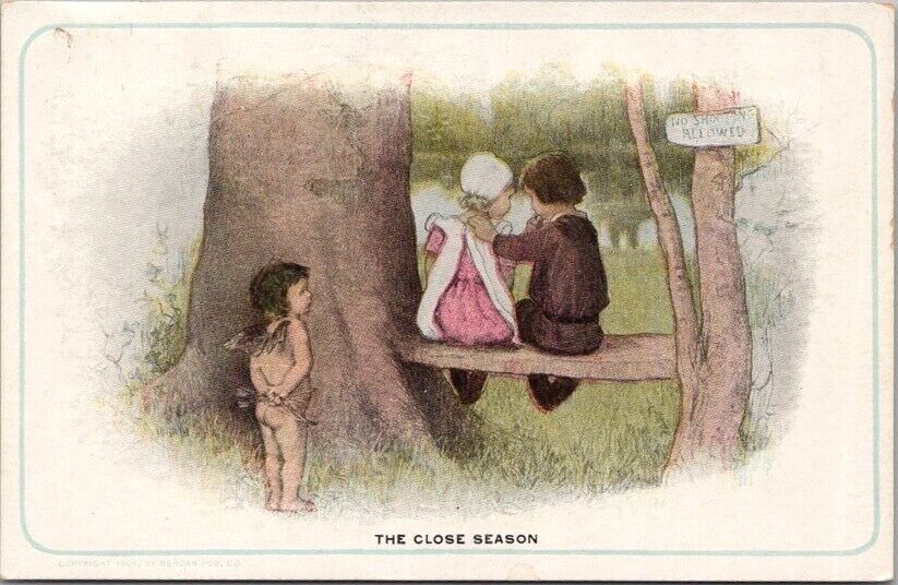 1910s VALENTINE\'S DAY Greetings Postcard Cupid \