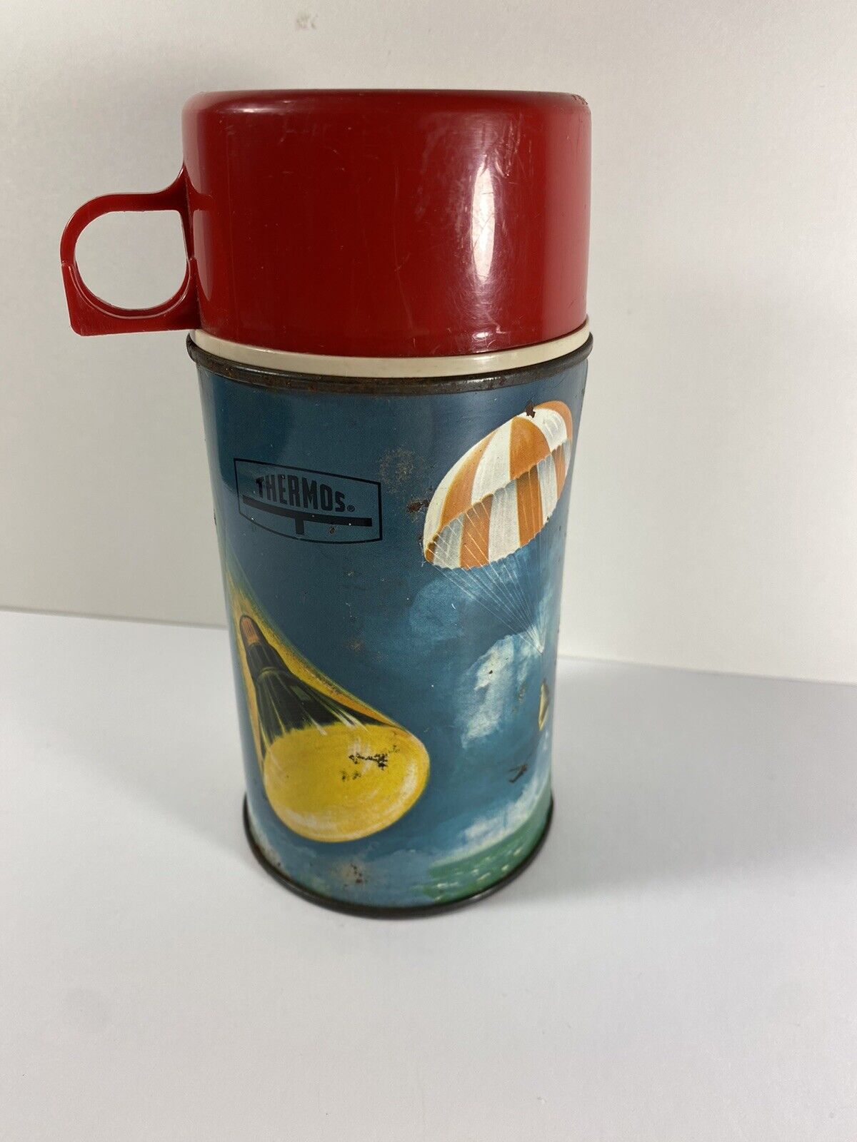Vintage Space 1963 Lunchbox Thermos Astronaut King Seeley No. 2856 Read